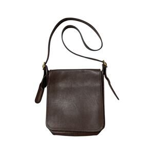 vintage coach brown legacy medium studio flap shoulder crossbody leather bag